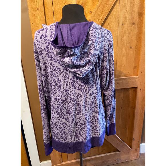 Women's Reversible Medium Lightweight Hoodie Purple - Picture 6 of 9